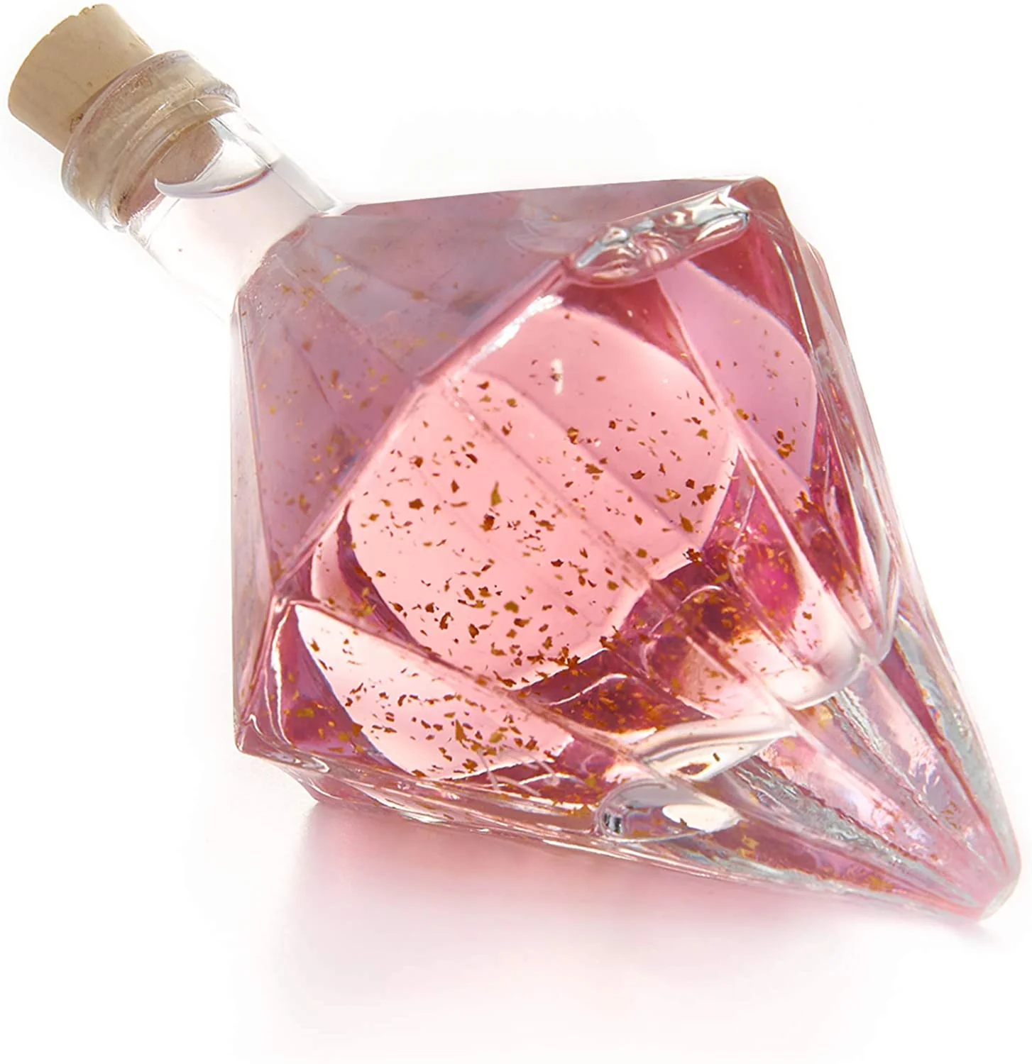 GIN GIFT - TURKISH DELIGHT GIN WITH 22 CARAT GOLD FLAKES IN DIAMOND BOTTLE 200ml - 25% - Image 3