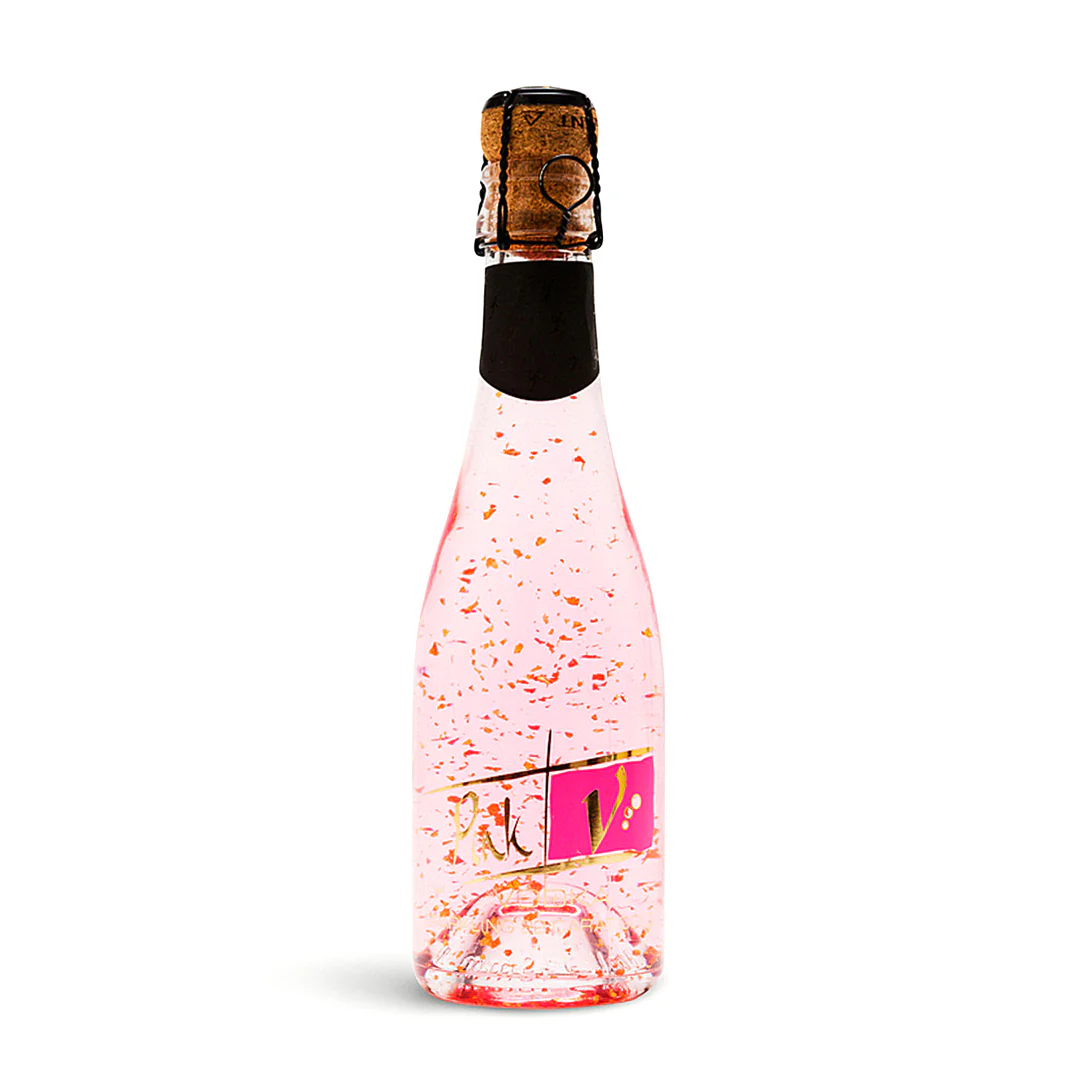 Sparkling Pink Vodka Gold with edible 22 carat gold flakes - 200ml - Image 3