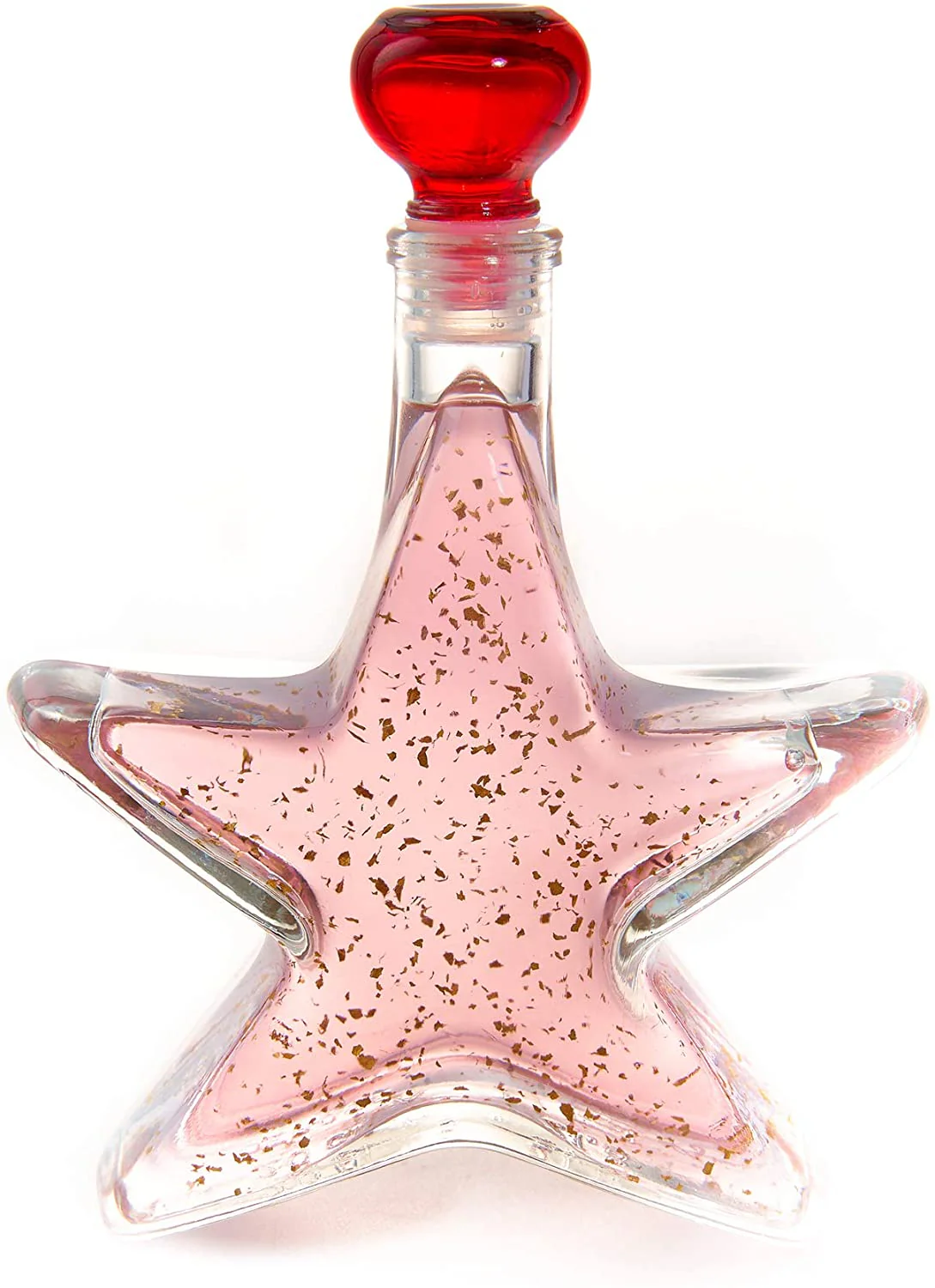 GIN GIFT - PINK GIN WITH 22 CARAT GOLD FLAKES IN STAR BOTTLE - 20% - Image 3
